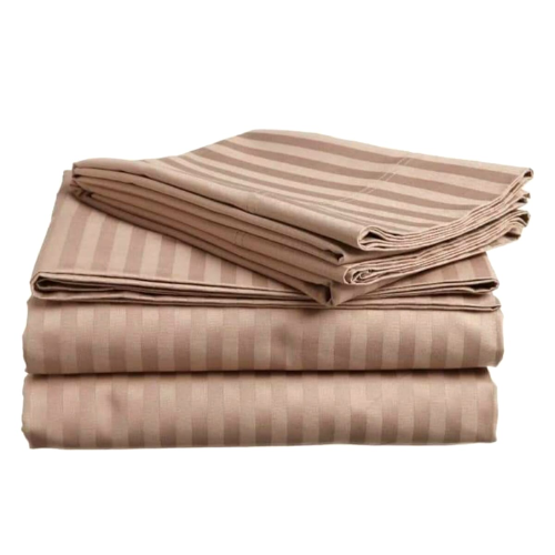 Egyptian Strips Bed Sheet with 2 Pillow Covers (Super King Size) - Quickee Egyptian Strips Bed Sheet with 2 Pillow Covers (Super King Size)