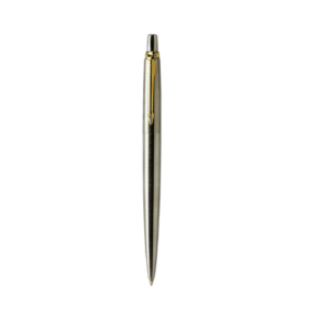 Parker Jotter Steel Gold Trim Ball Pen