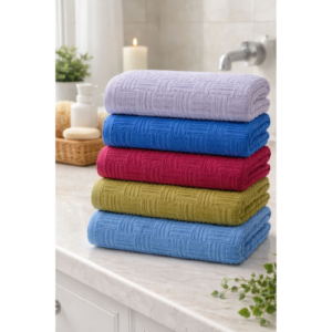 Cotton Bath Towel-Red