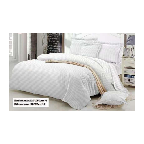 Egyptian Strips Bedsheet with 2 Pillow Covers (Super King Size) - Quickee Egyptian Strips Bedsheet with 2 Pillow Covers (Super King Size)