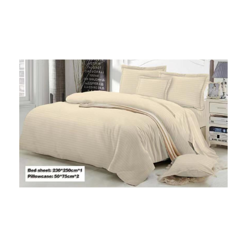 Egyptian Strips Bedsheet with 2 Pillow Covers (Super King Size) - Quickee Egyptian Strips Bedsheet With 2 Pillow Covers (Super King Size)