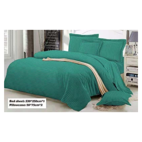 Egyptian Strips Bedsheet with 2 Pillow Covers (Super King Size) - Quickee Egyptian Strips Bedsheet With 2 Pillow Covers (Super King Size)