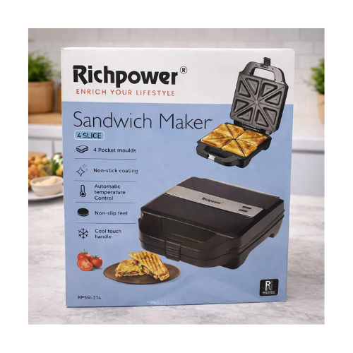 RPSM-274 Sandwich Maker 4 Slice - Quickee RPSM-274 Sandwich Maker 4 Slice