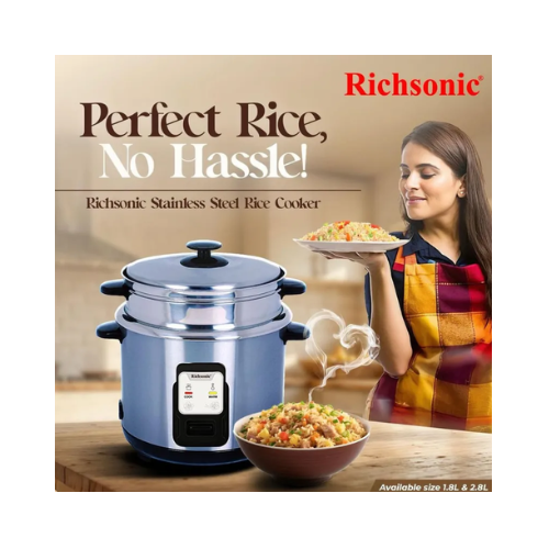 RSRC-6063 SS Stainless Steel Rice Cooker - Quickee RSRC-6063 SS Stainless Steel Rice Cooker