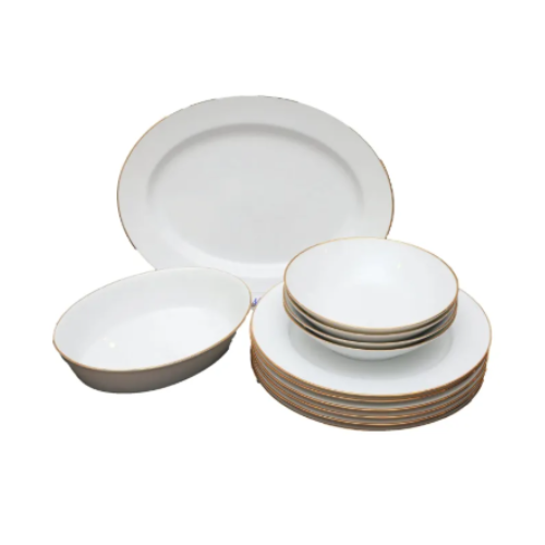 Gold line Rattota 12pc Dinner Set - R16007 - Quickee Gold line Rattota 12pc Dinner Set - R16007