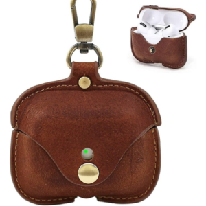 Airpods Pro and 2nd Generation Pro Leather Case Cover (Dark Brown)