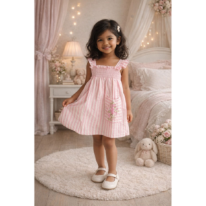 Colorful Stripe Frock 4 to 5 Years