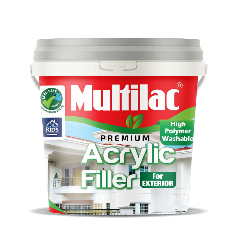 Multilac Premium Acrylic Wall Filler - Quickee Transform your walls with Multilac Exterior Acrylic Wall Filler, the ultimate solution to achieving a flawless finish. With its unique formula, this wall filler minimizes surface imperfections and ensures that your walls are left with a smooth, high-quality finish. Designed for exterior use, it can also be used on interior walls as a primer coat. It's the perfect choice for a wide range of surfaces, including plaster, concrete, building board, and plywood surfaces. With its superior sanding properties, Multilac Exterior Acrylic Wall Filler ensures that you get the perfect finish every time.
