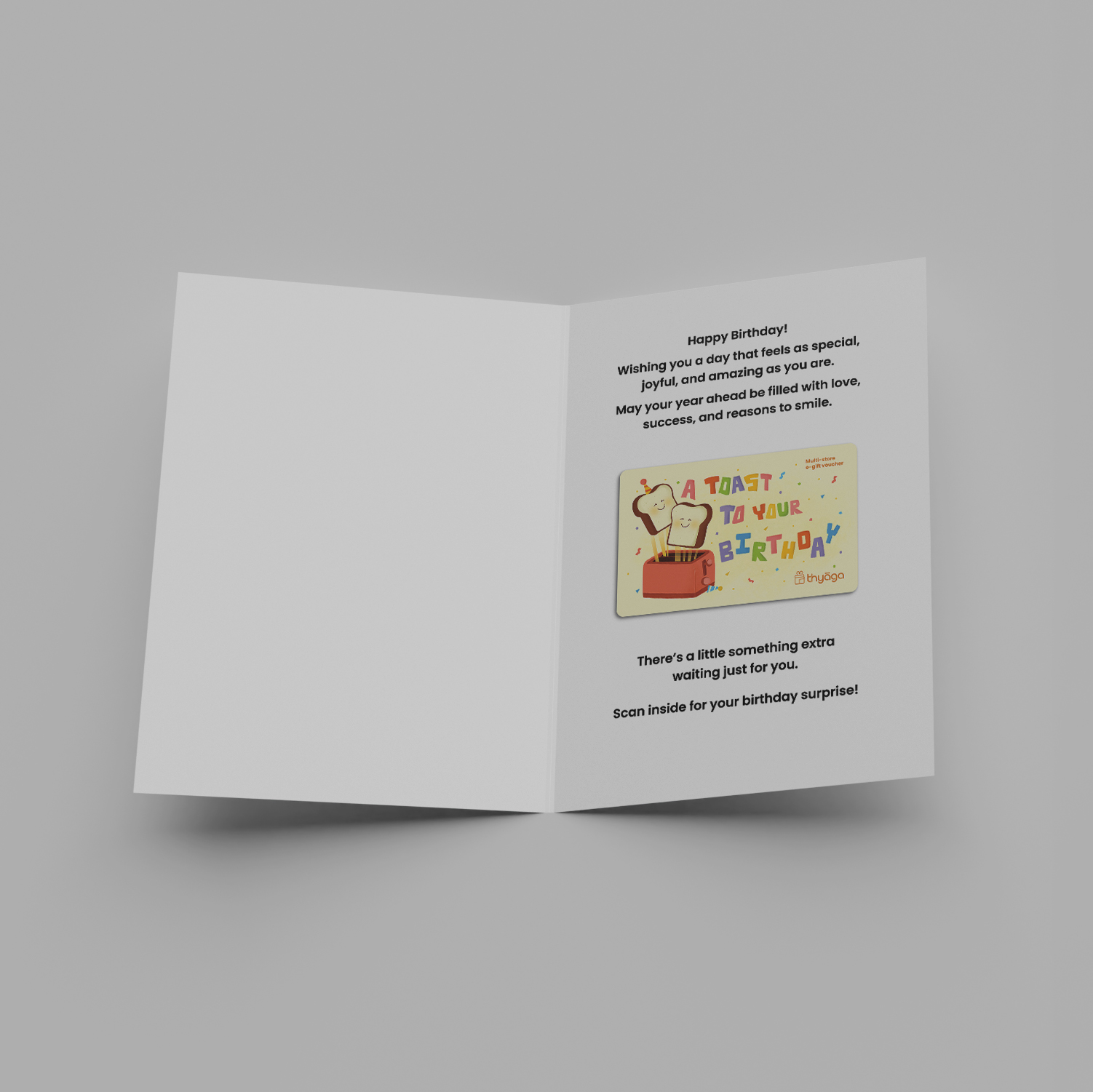 Birthday Greeting Card - A Toast to your Birthday! - Quickee Birthday Greeting Card - A Toast to your Birthday! - Image 2