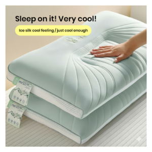 3D Cool Soft Silk Cover Neck Care Pillow (900g)