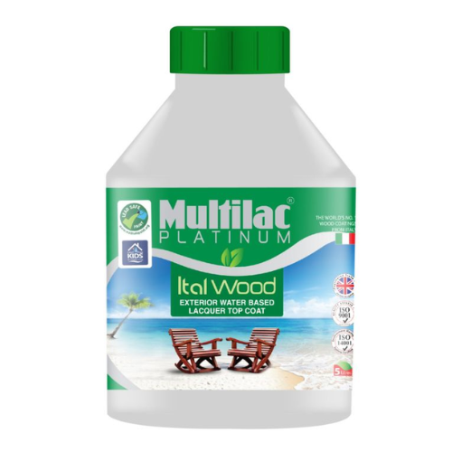 Ital Wood Exterior Water Base Lacquer Top Coat - Gloss - Quickee Ital Wood Exterior Water Base Lacquer Top Coat - Gloss
