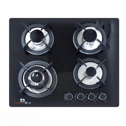 Powerbox Glasstop 4 Burner Gas stove - Quickee Powerbox Glasstop 4 Burner Gas stove