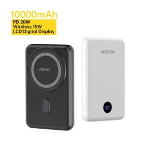 Aspor A385 10000mAh magnetic wireless power bank